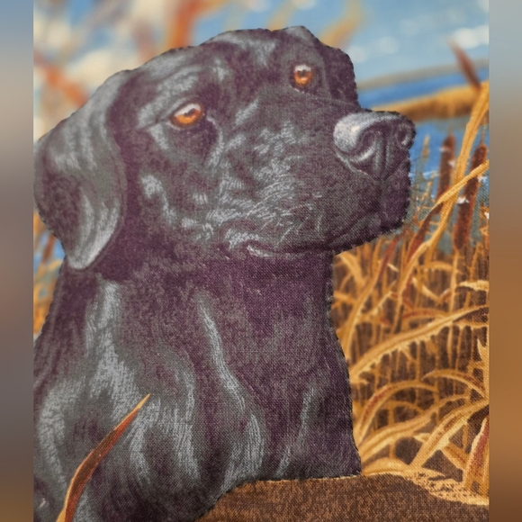 Vintage Black Retriver Throw Pillow Duck Hunting 16 X 16 Crafted Sewn - Picture 6 of 8